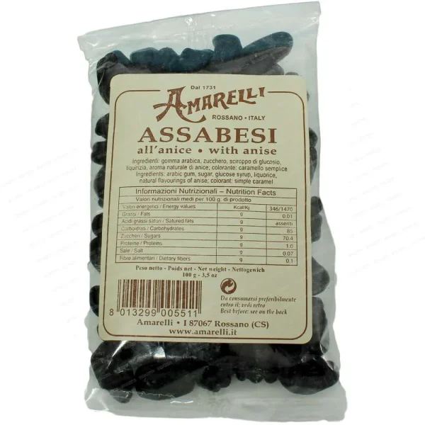 Amarelli Liquirizia assabesi anice bustine 100g